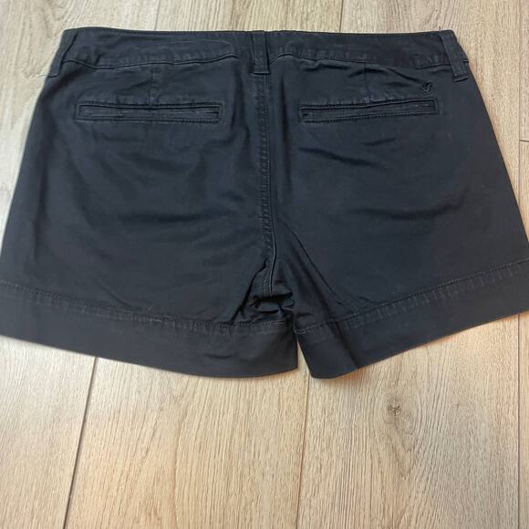 American Eagle AE Stretch Womens Size 8 Navy Chino Shorts Pockets - Picture 2 of 4